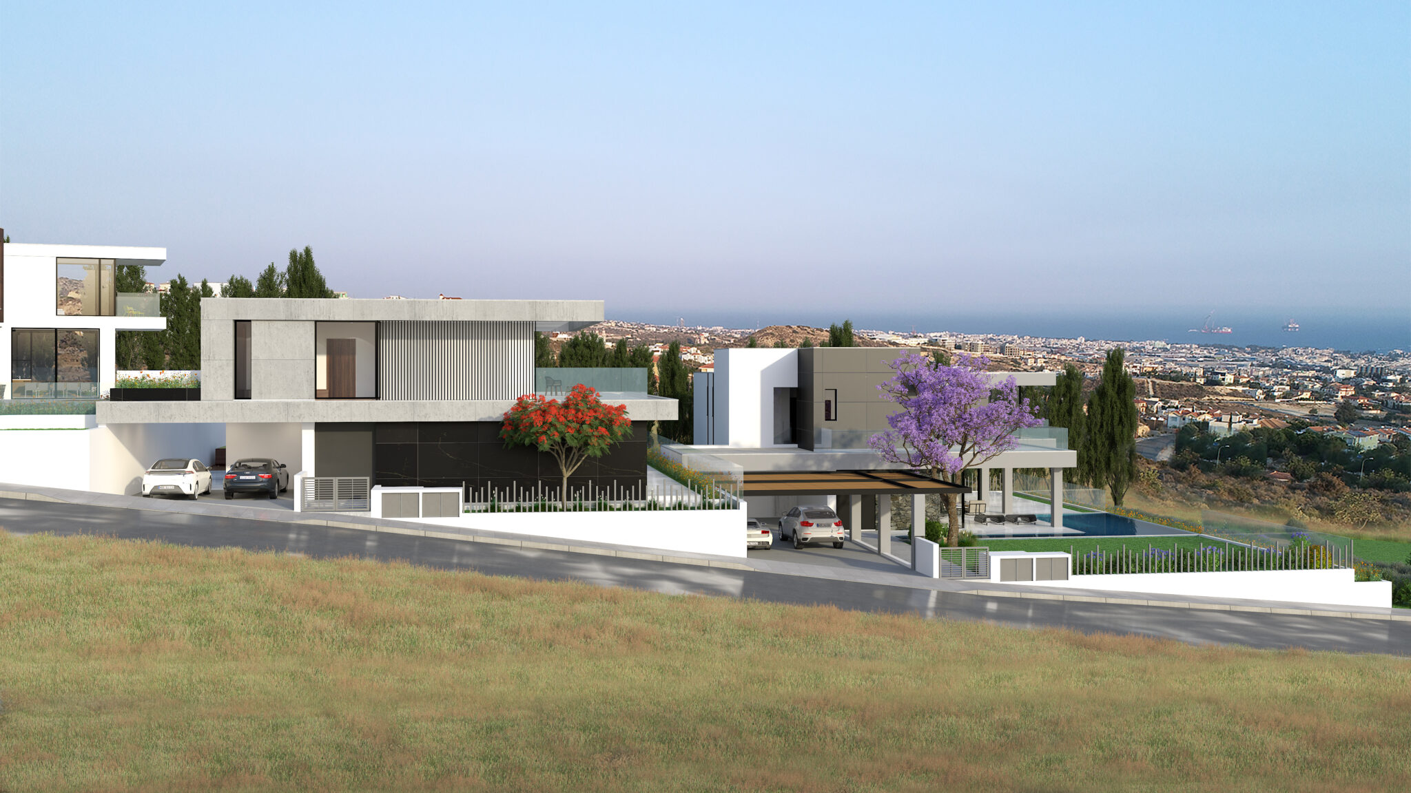 3D Visuals of three private houses in Limassol