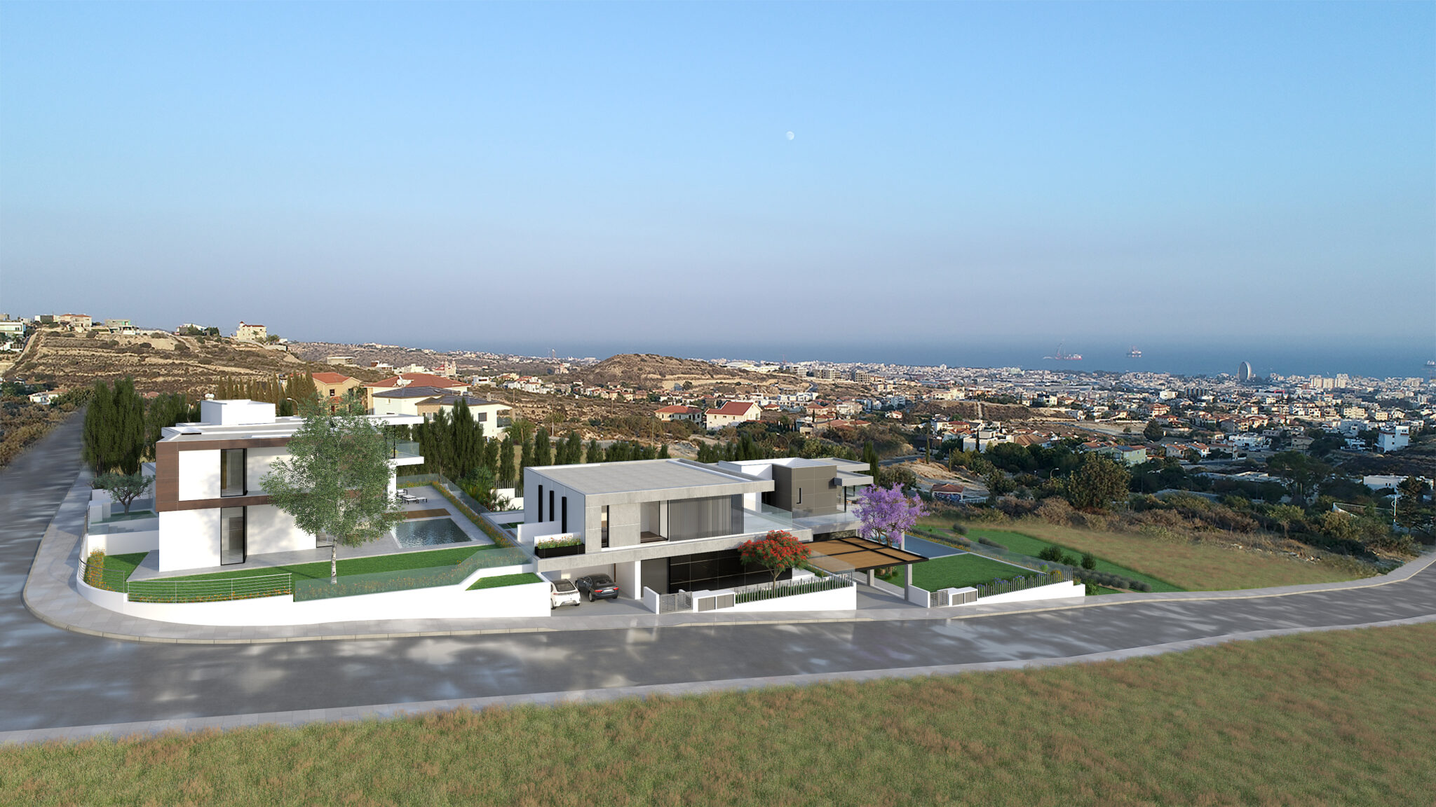 3D Visuals of three private houses in Limassol