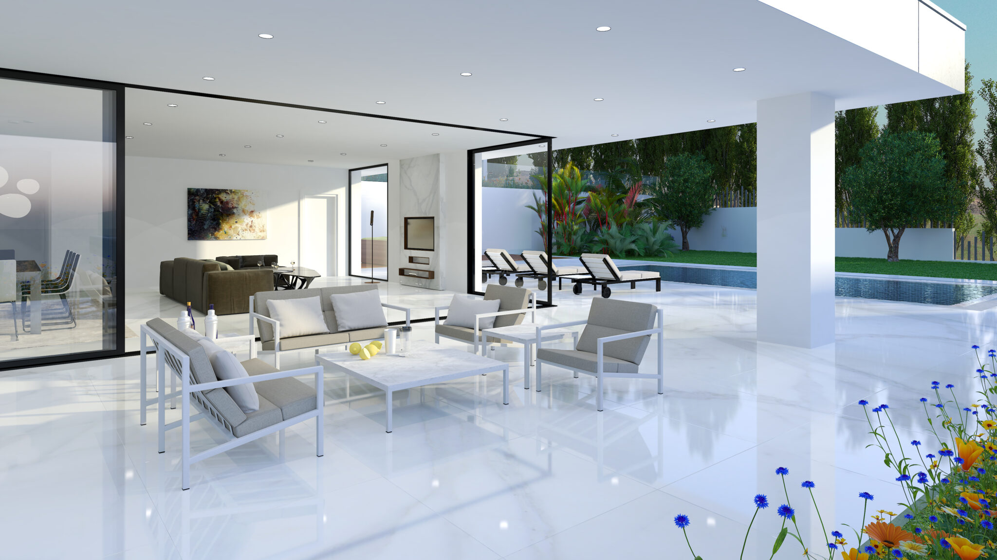 3D Visuals of three private houses in Limassol