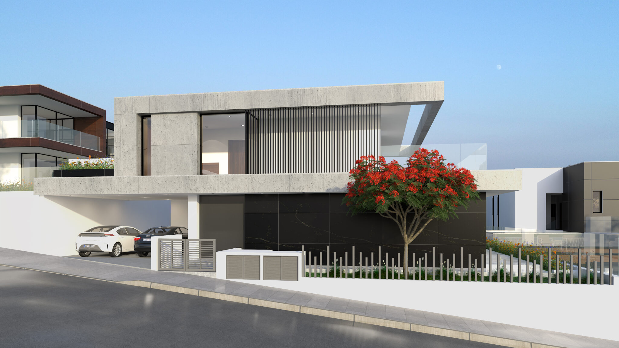 3D Visuals of three private houses in Limassol