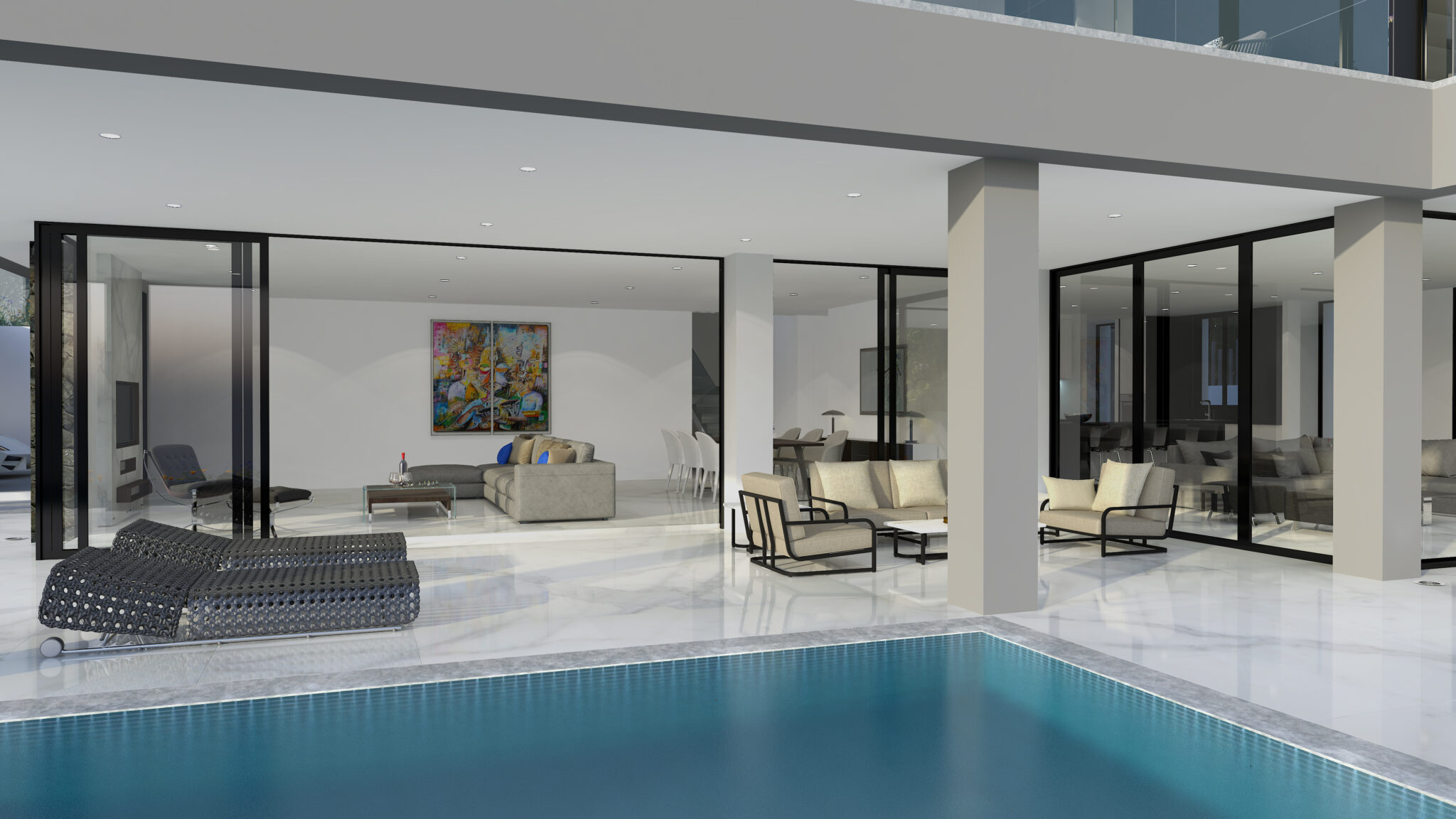 3D Visuals of three private houses in Limassol