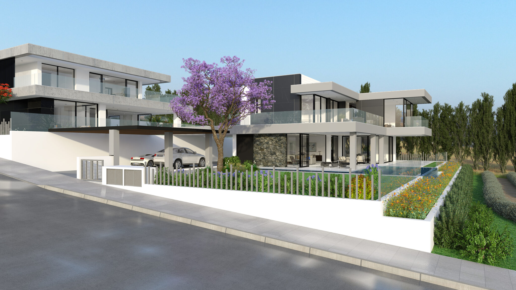 3D Visuals of three private houses in Limassol