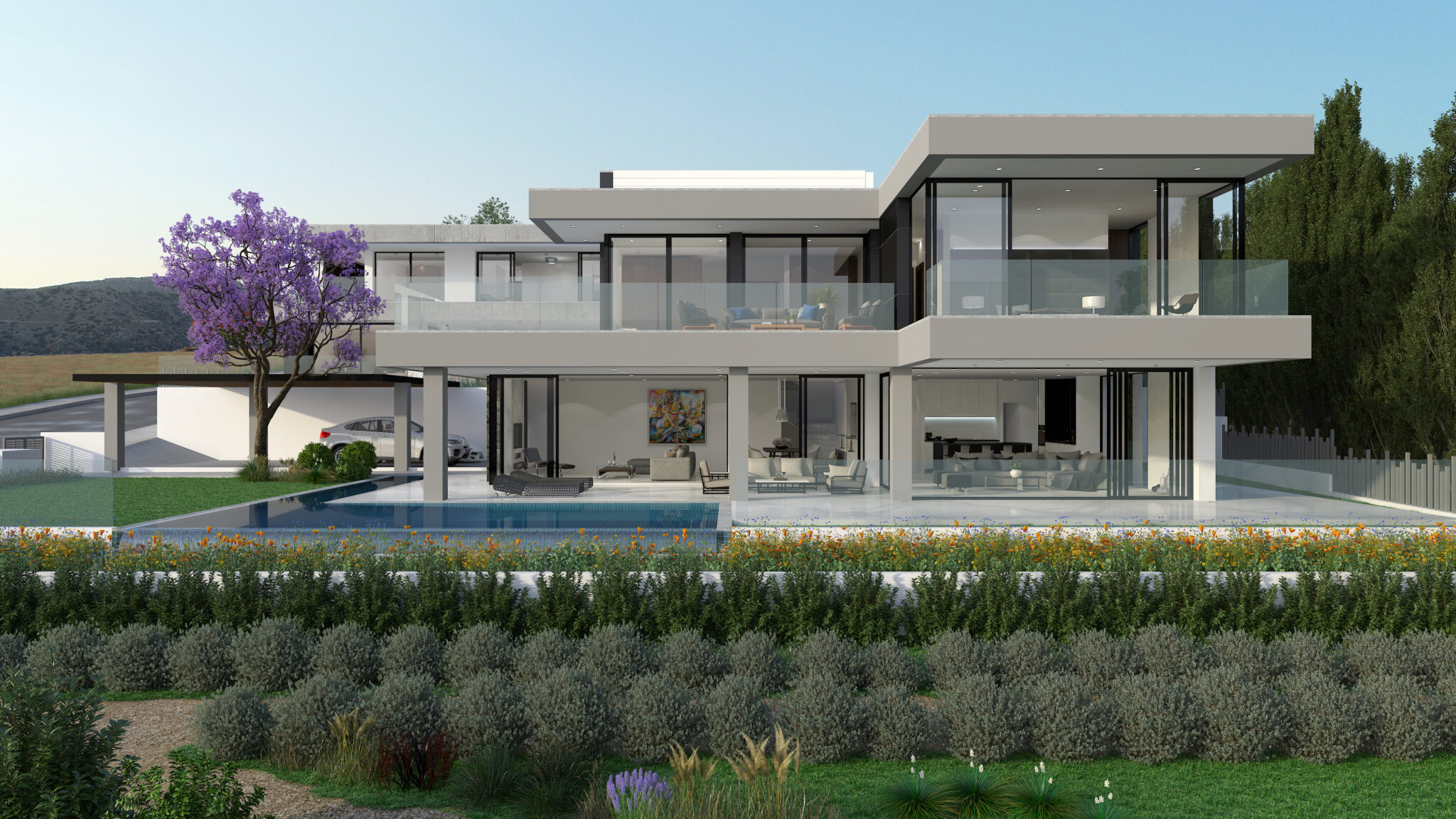 3D Visuals of three private houses in Limassol