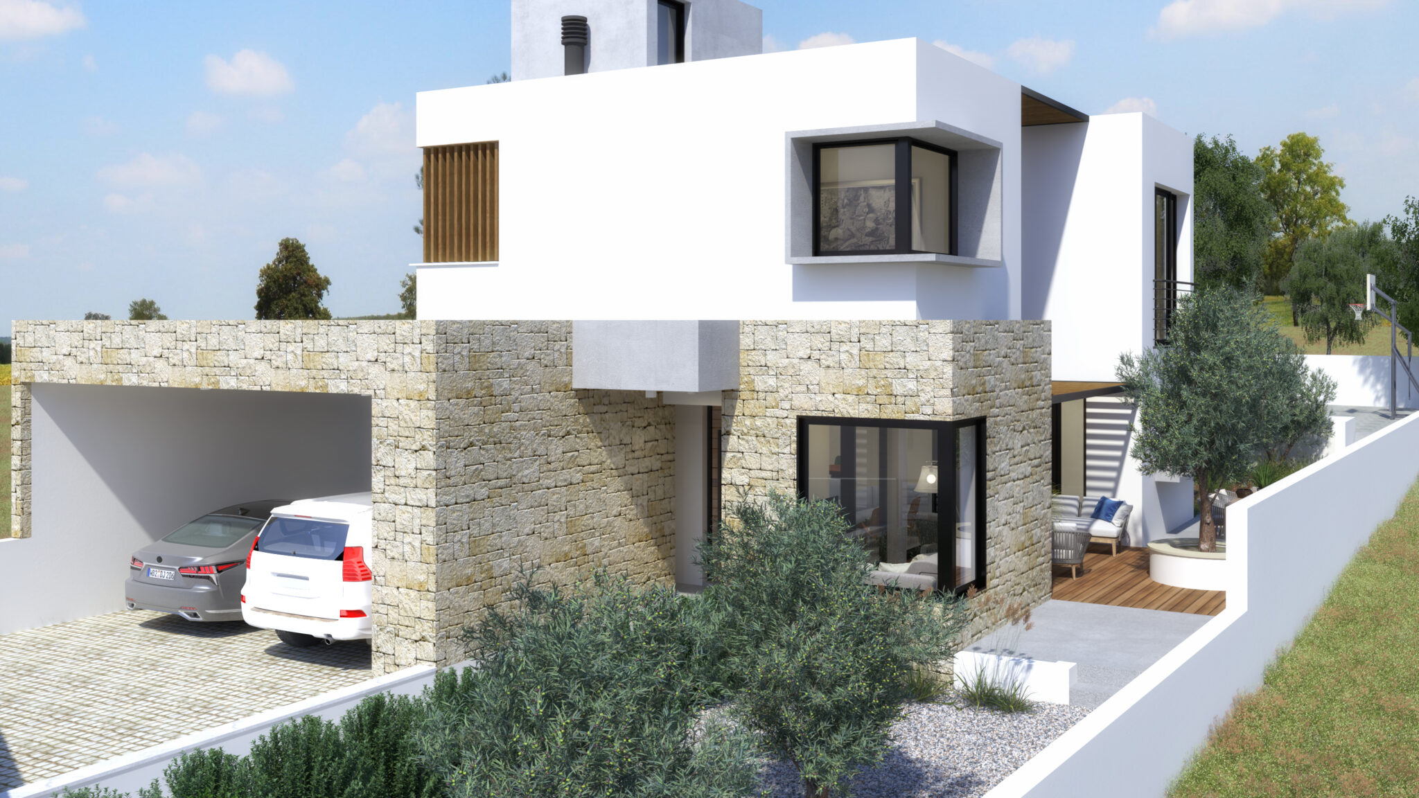 3D Visuals of Private house in Limassol