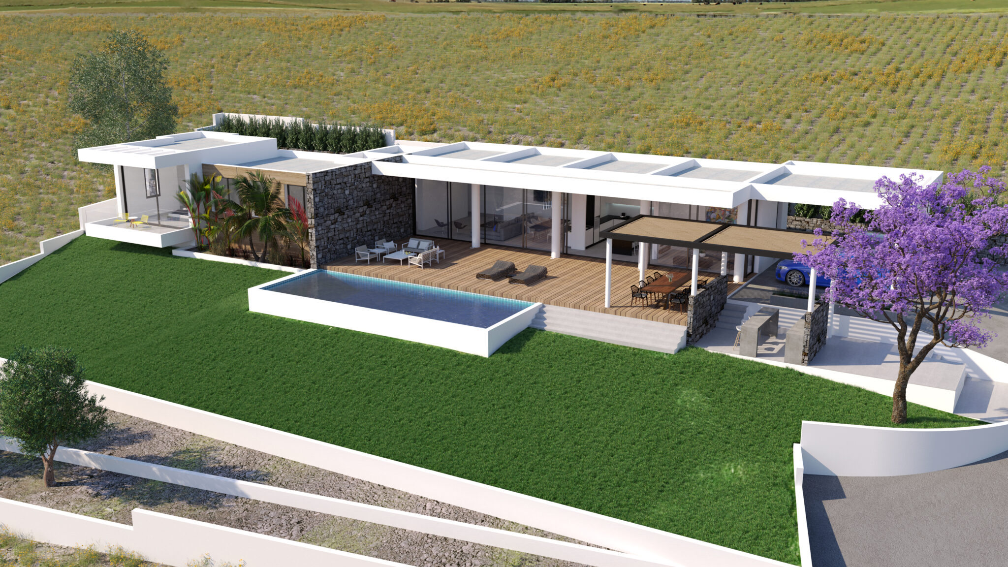 3D Visuals of private house in Limassol