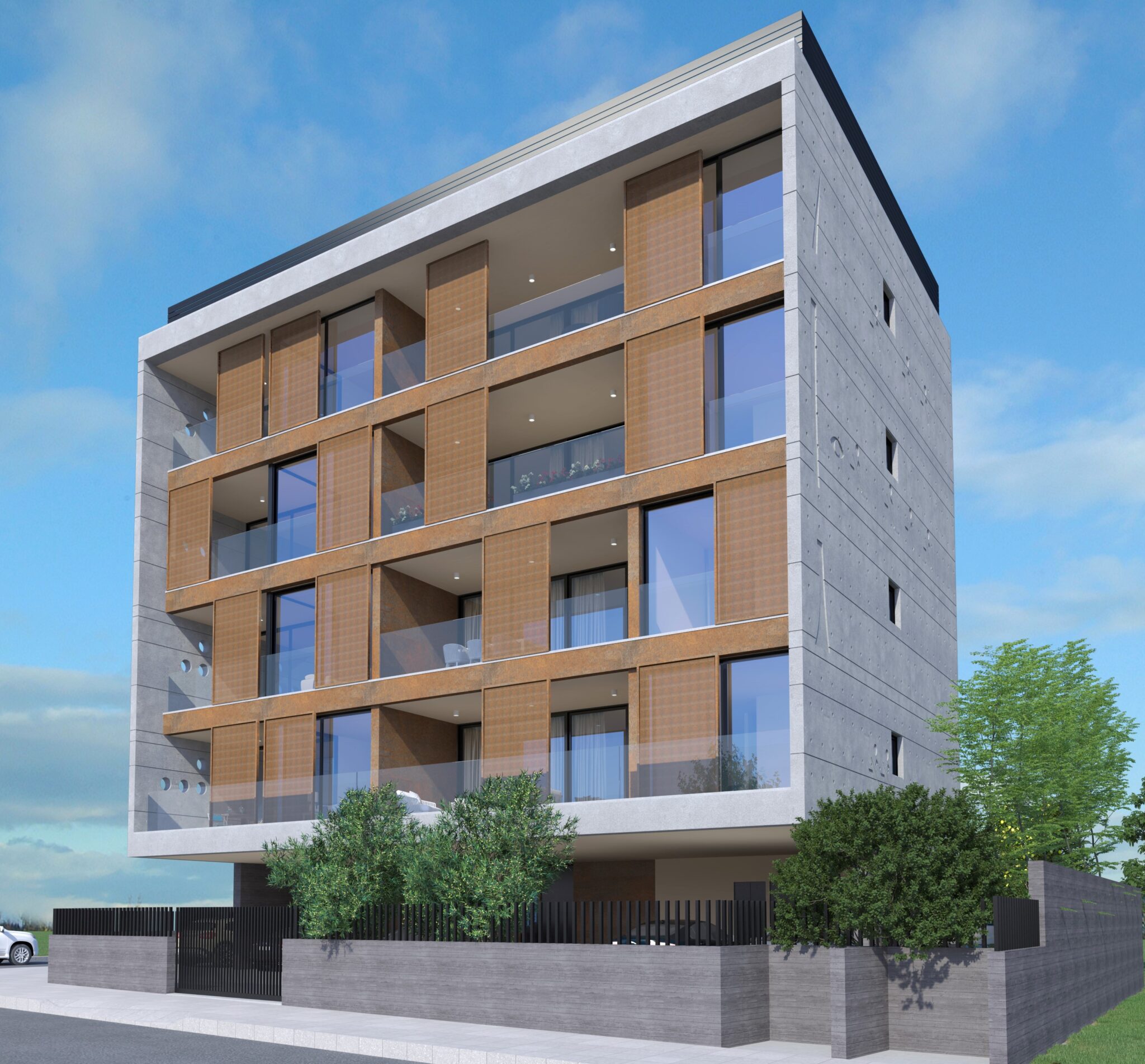 3D visuals of apartment building in Limassol