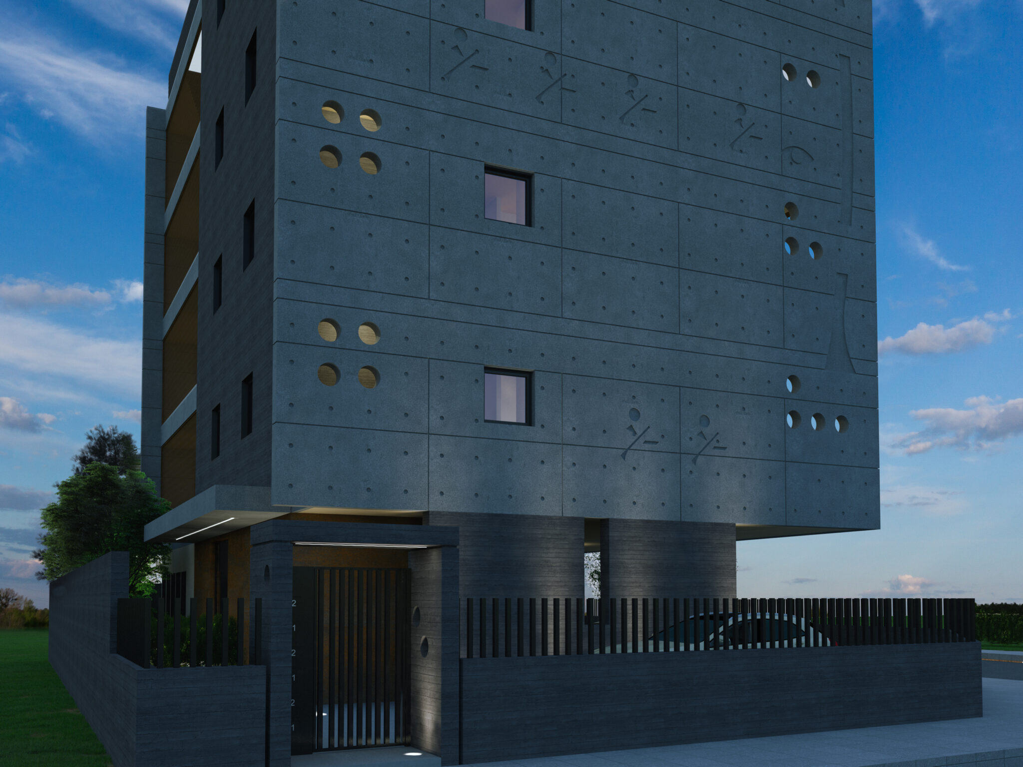 3D visuals of apartment building in Limassol