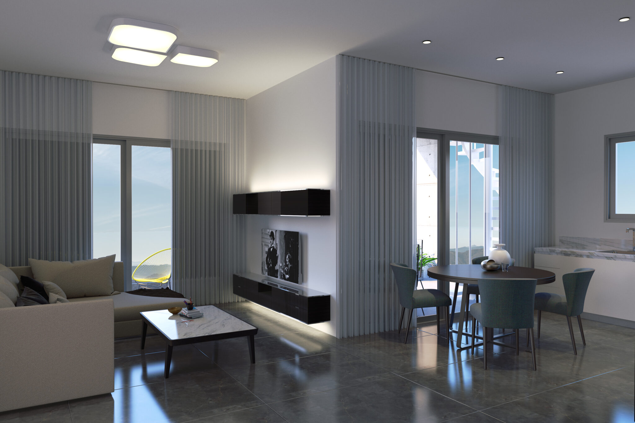 3D Visuals of Small Apartment in Limassol