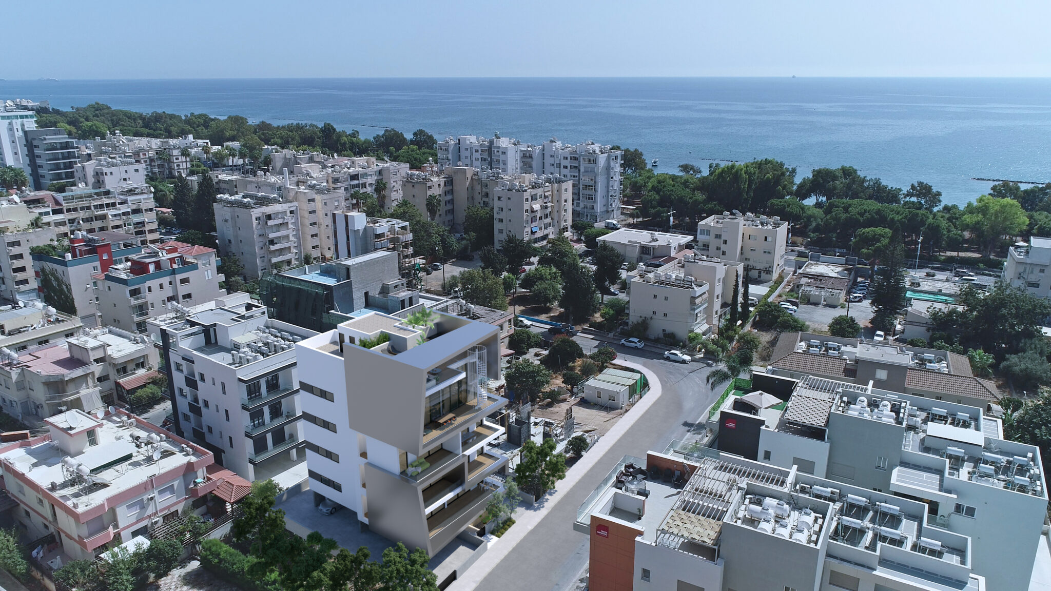 3D visuals of apartment building in Limassol