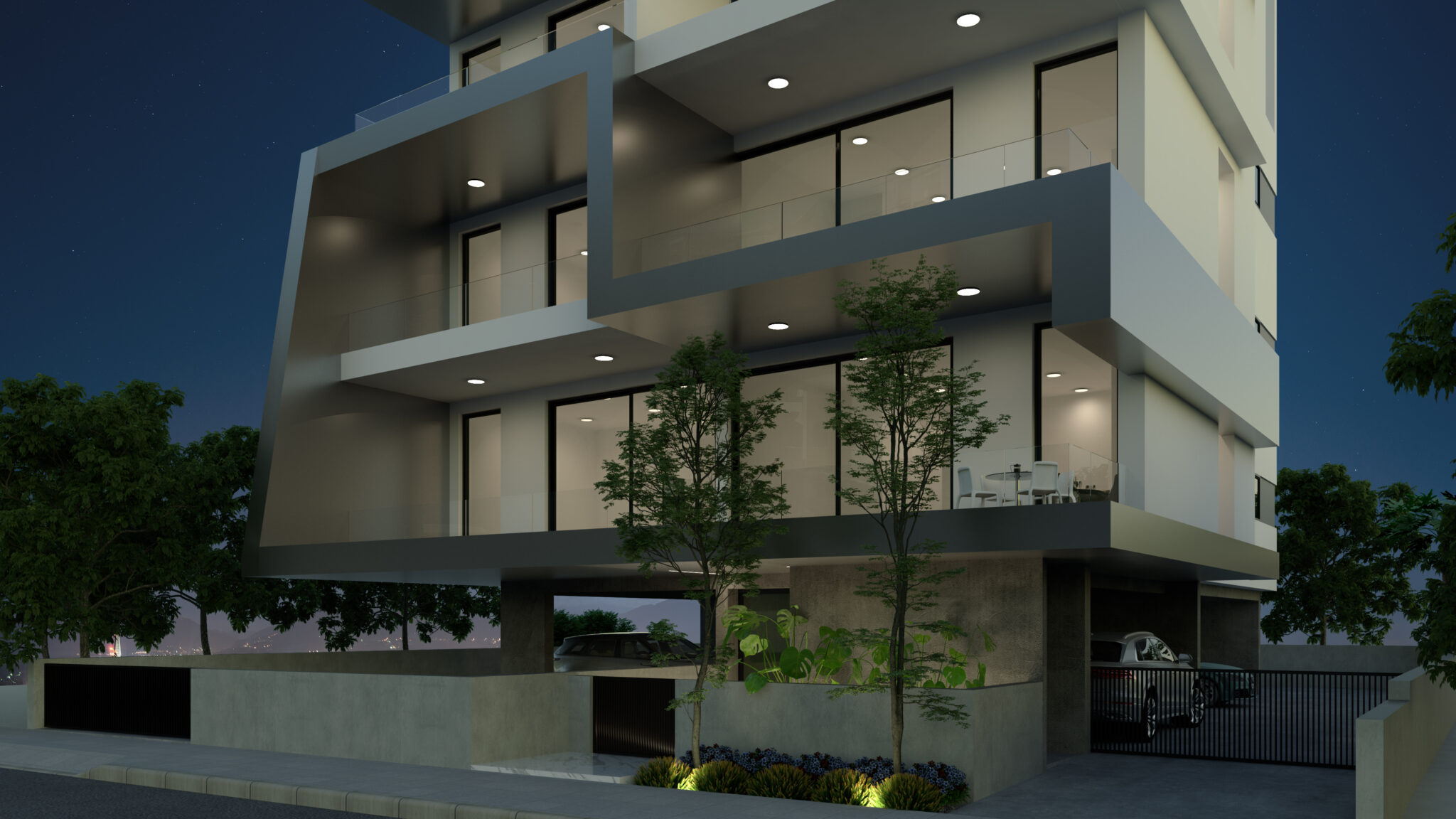 3D visuals of apartment building in Limassol