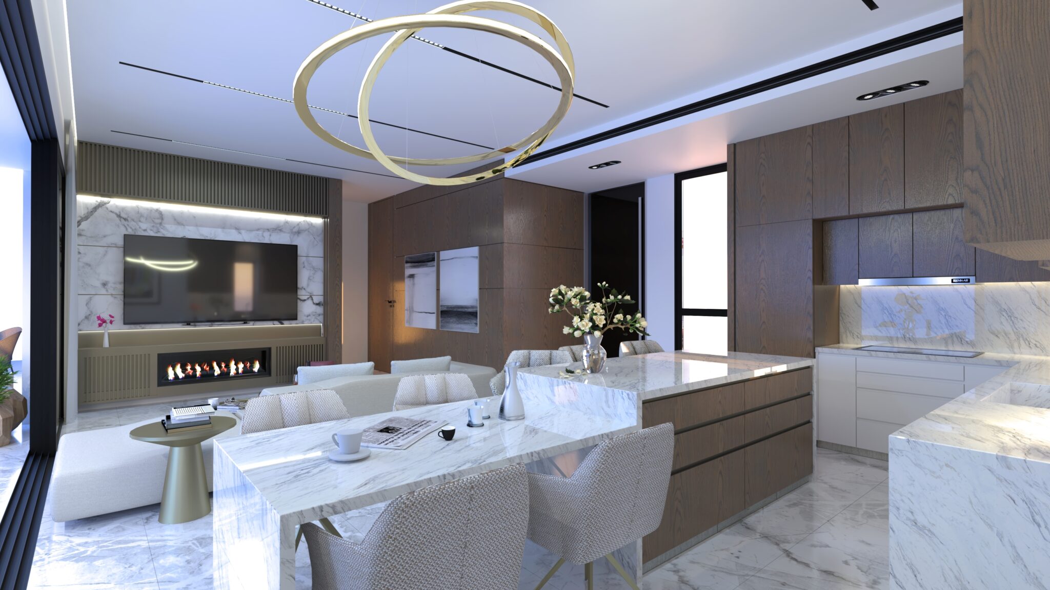 3D Interior Visuals of Apartment in Limassol