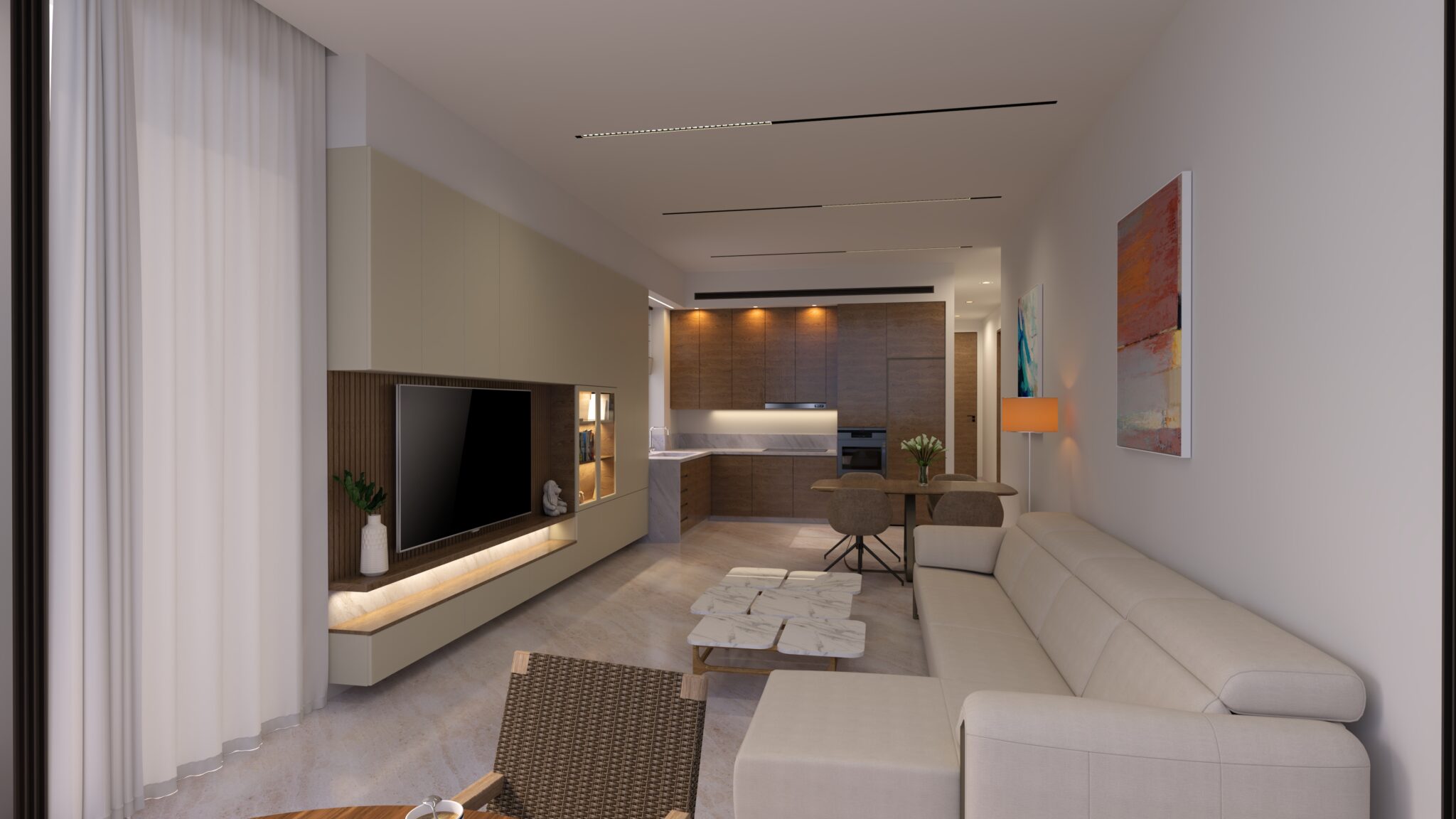 3D Interior Visuals of Apartment in Zakaki, Limassol